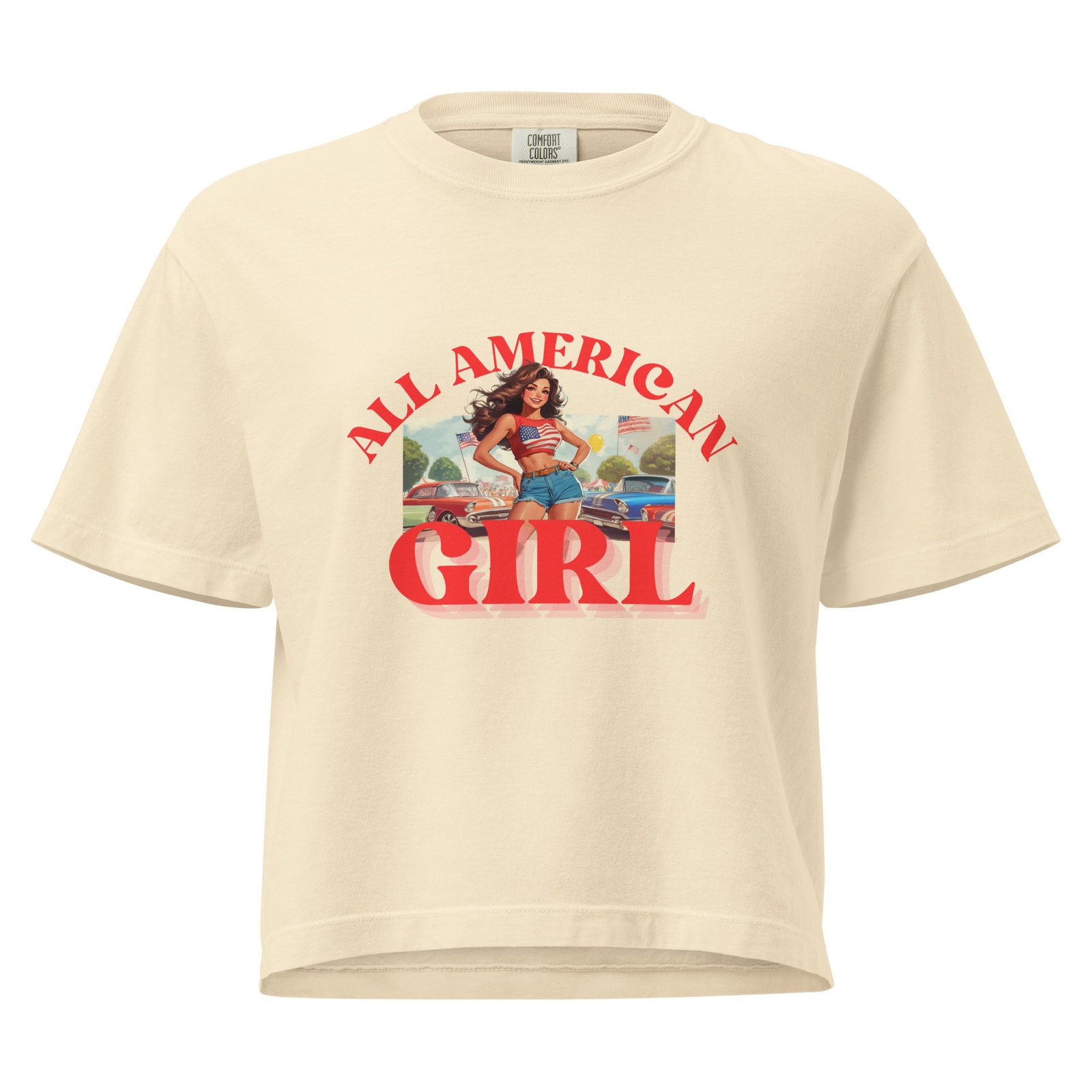 All American Girl | Women’s | heavyweight boxy tee - Image 9