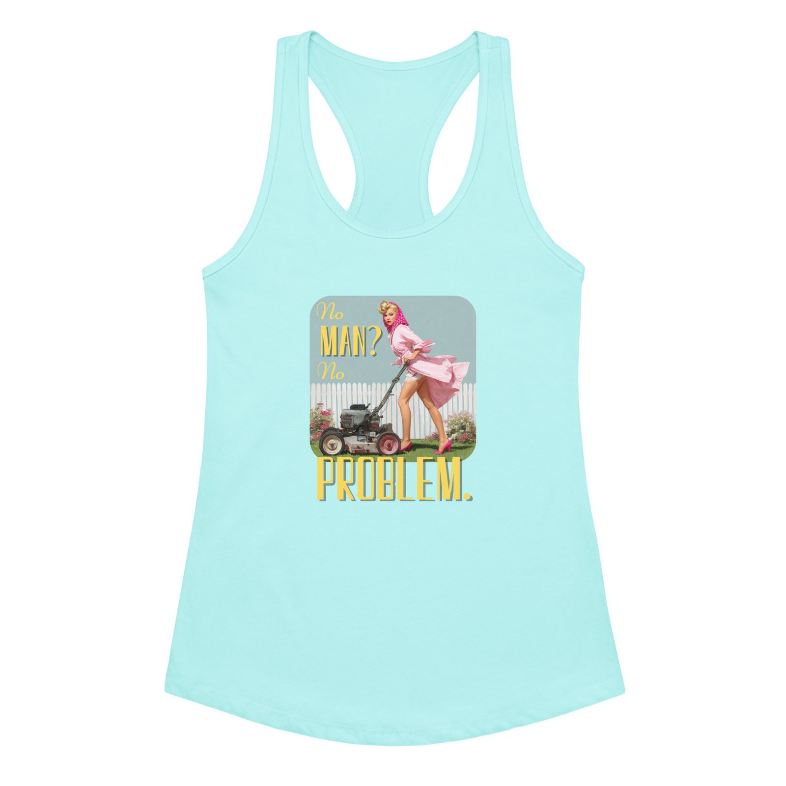 "No Problem" | Women’s | fitted racerback tank top - Image 12