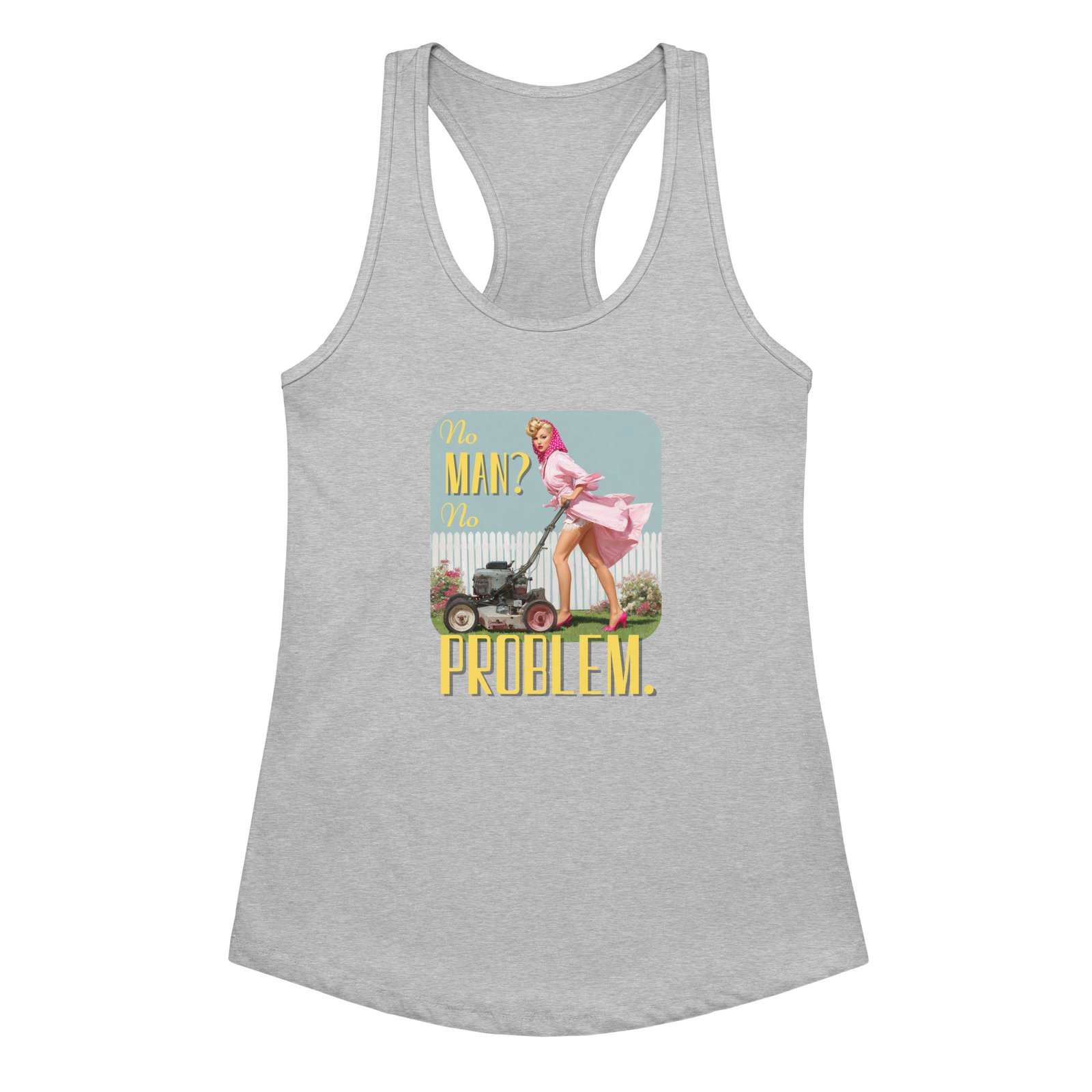 "No Problem" | Women’s | fitted racerback tank top - Image 11