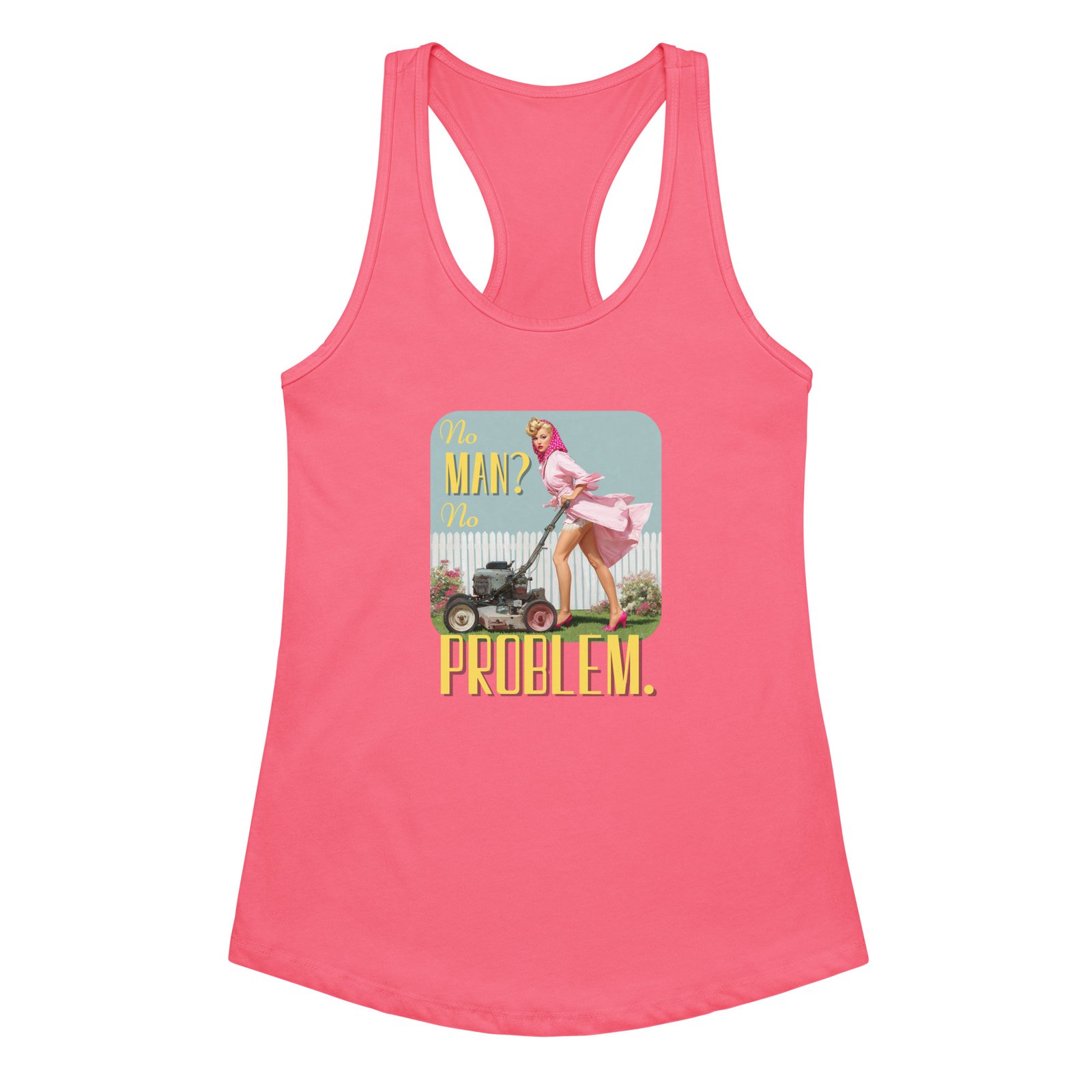 "No Problem" | Women’s | fitted racerback tank top - Image 5
