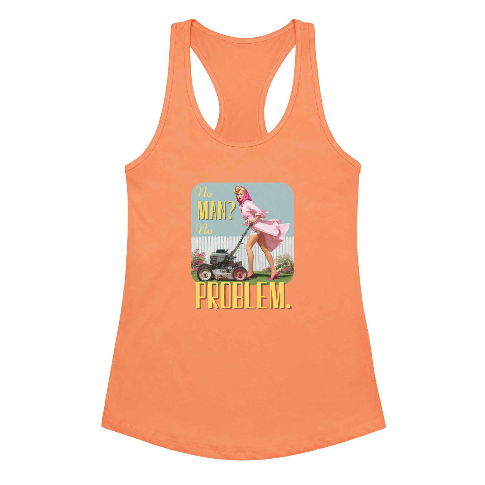 "No Problem" | Women’s | fitted racerback tank top - Image 6