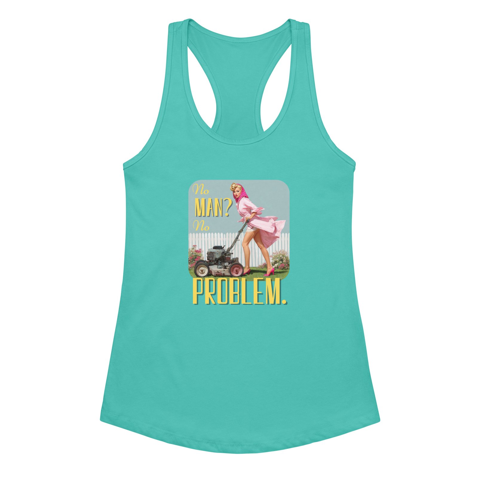 "No Problem" | Women’s | fitted racerback tank top - Image 9